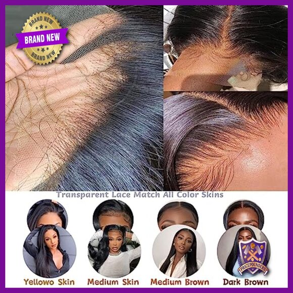 Straight Lace Front Wig Human Hair 18 Inch 180 Density Pre Plucked main image 5